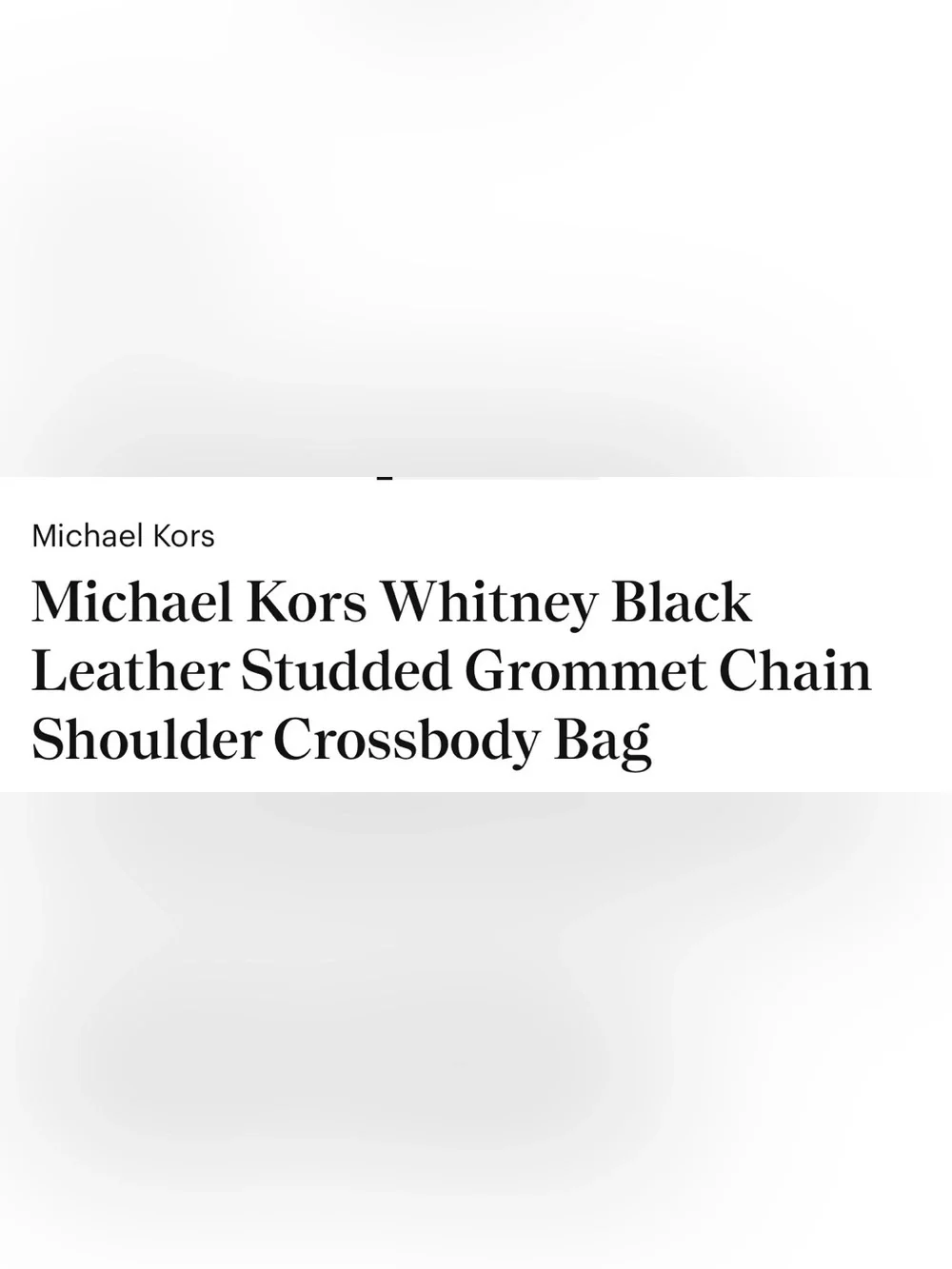 Michael Kors Black Studded Nouveau Hamilton Mini Crossbody